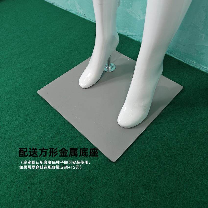 女模特装展示假道具女模全身亮白服烤漆光头塑料模站人VLW体送底