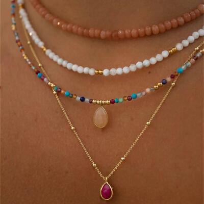 Bohemian Multilayer Handmade Mixed Chain For WomanNecklaces