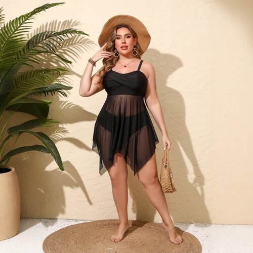 Large size skirt style chiffon skirt covers the belly to