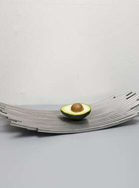 北欧简约轻奢收纳房锈0782钢果盘摆件样板居家不客厅桌面艺工装饰