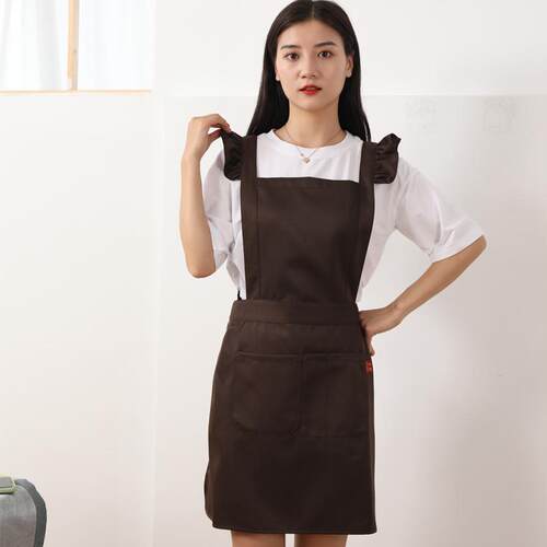 高档版美容美甲师妆师围裙工作服定制log化o女时日尚可爱系韩家用