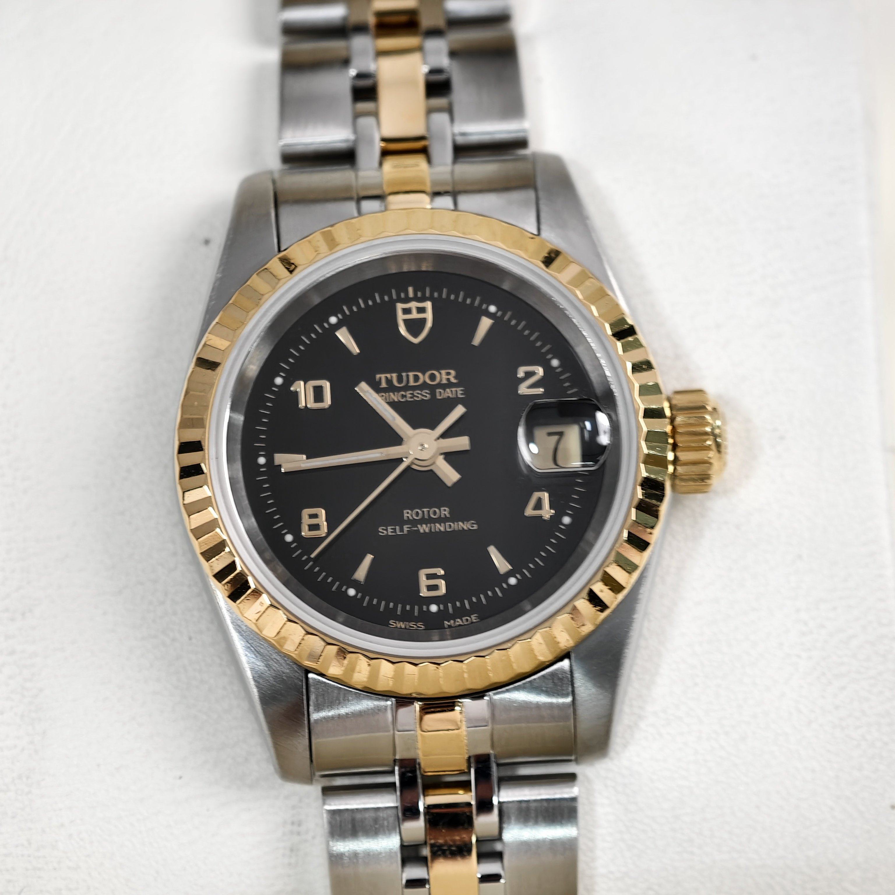 经典款9.8新 帝舵公主系列精钢18K金自动机械腕表25MM女表92413