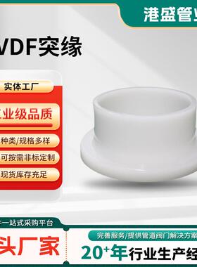 PVDF突缘法兰垫环塑料管件热熔翻边对焊法兰根接头突缘法兰头