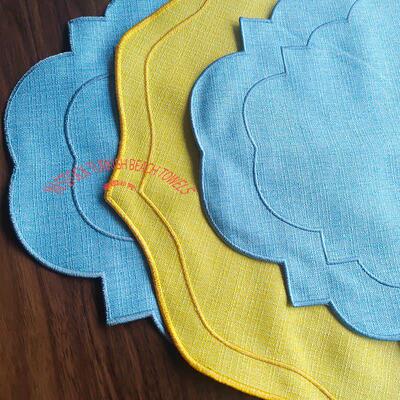 Cloud Linen table Place mats亚麻中古风法式餐垫布艺餐桌隔热垫