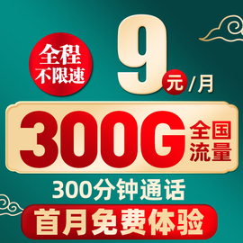 中国流量卡纯流量上网卡无线5g流量卡手机电话卡大王卡通用