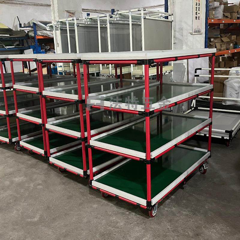 防电精车益管周转带轮多层静分拣工货架带刹车具车40仓库线棒劳动