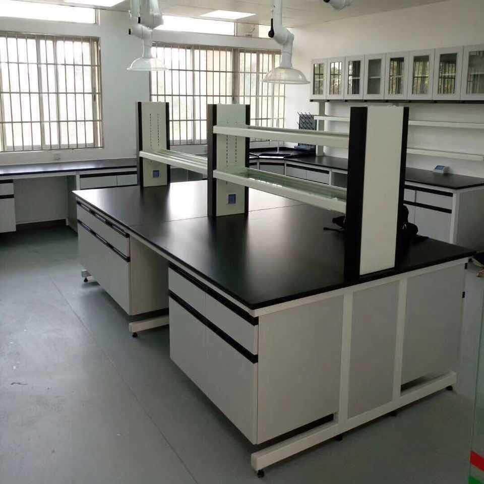 全钢实验台工作台中纤板柜体钢木边台实验室专用试验台实验操作台