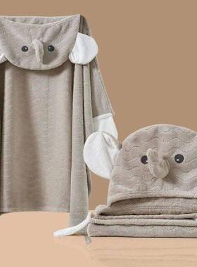 Kids Hooded Poncho Bath Towel for Bath and Beach, Soft