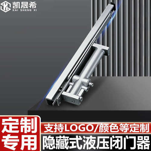 酒店暗藏式闭门器实木门有框玻璃门闭门器隐形通道液压缓冲闭门器