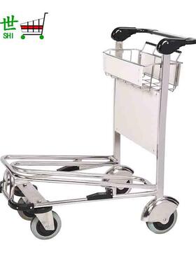 OS-AAT06供应不锈钢机场车不锈钢双层手推车出口行李手推车