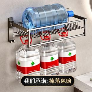 枪灰色网篮浴巾架免打孔卫生间置物架浴室毛巾架卫浴五金挂件套装