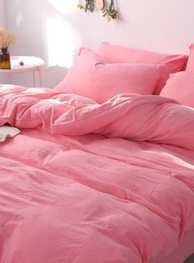 可水床洗棉单上四件套床上用品被套三件cp#54247套罩双人被单人被