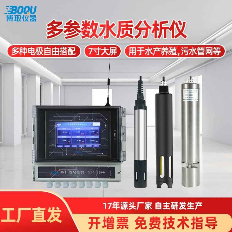 博取壁挂式多参数水质分析仪PH电导溶氧余氯浊度监测6199COD氨氮