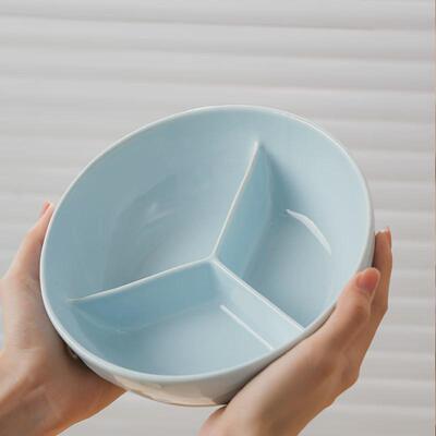电饭锅蒸锅专用碗蒸碗陶瓷一锅三蒸扇形蒸蛋碗家用蒸格蒸笼分格盘