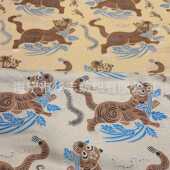 面料 袍等服装 宋锦提花织锦新缎五虎中式 国风ZBD马甲背仿心旗唐装