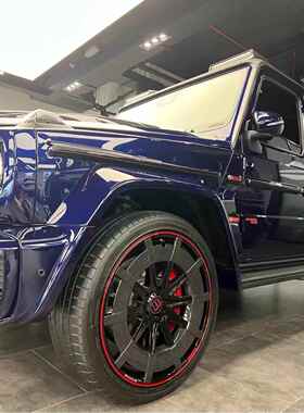 适用奔驰G级g63g500g350火箭版G900巴博斯碳纤维轮毂22寸锻造钢圈