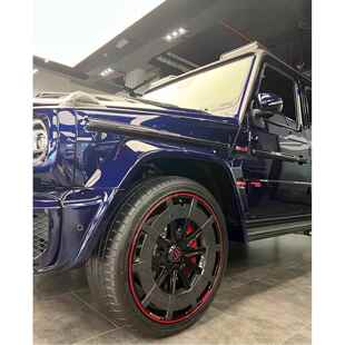 适用奔驰G级g63g500g350火箭版 G900巴博斯碳纤维轮毂22寸锻造钢圈