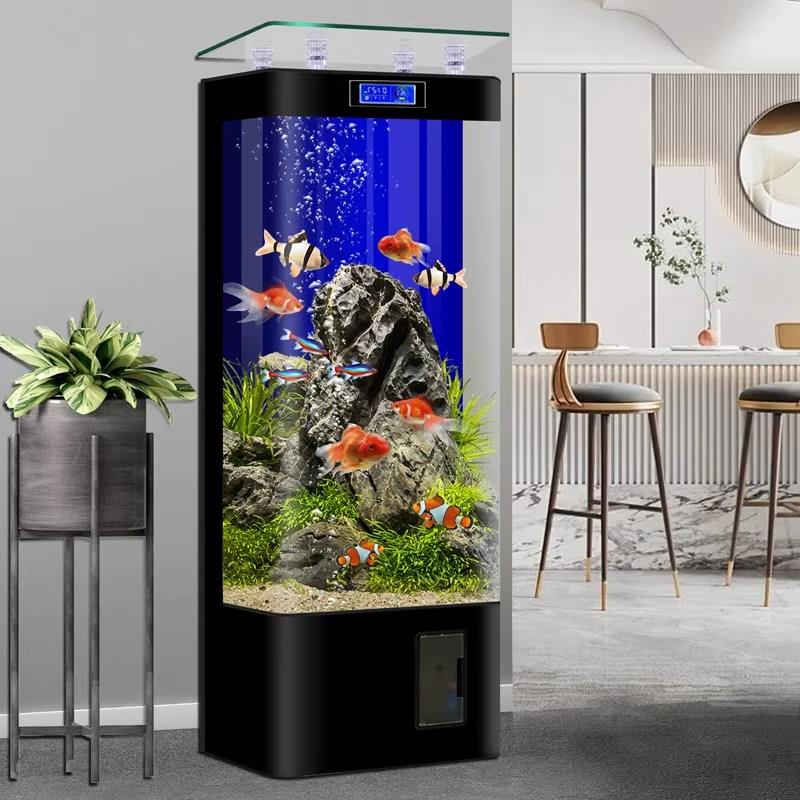 免换水家用鱼缸客厅2025新款小型落地式玻璃一体智能金鱼水族箱