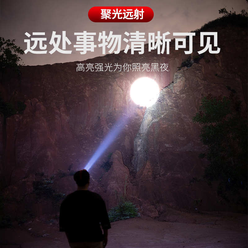 头灯强光充电超亮头戴式手电筒户外超长续航钓鱼专用感应照明矿灯