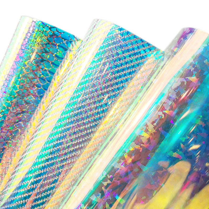 .化妆印花蓝光厂家直销 0膜工艺tpu2mm 面料镭射手袋幻彩婚庆 tpu