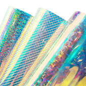 婚庆工艺化妆手袋面料 幻彩印花tpu膜 厂家直销 0.2MM镭射蓝光TPU