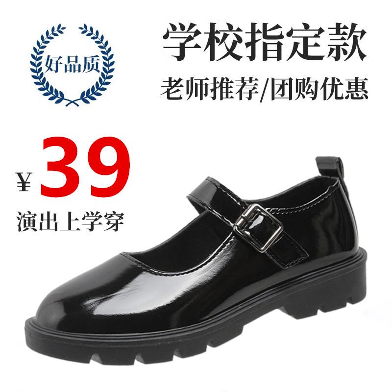 正品少年青配西装皮鞋男唱朗诵合初中小学中大童小皮鞋演生出女孩