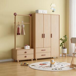 清晨森林儿童衣柜实木卧室收纳柜子收纳柜家用大容量儿童房收纳柜