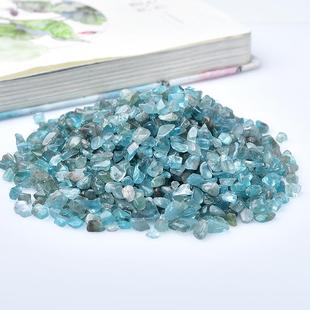 天然磷灰碎蓝磷灰碎石蓝透磷灰石碎石消鱼磁铺缸填水晶枕花盆造景