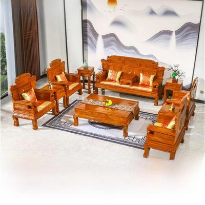 红木沙发印尼黑酸枝非洲酸枝财源滚滚花梨木刺猬紫檀中式实木家具