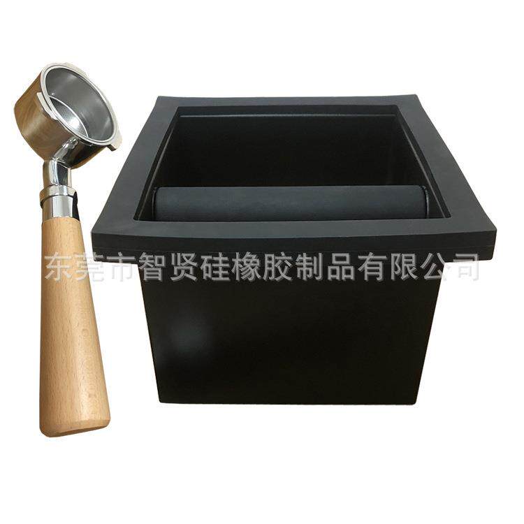 不锈钢无底咖啡敲渣桶 嵌入式咖啡废粉盒 迷你咖啡渣槽咖啡器具