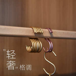 厨房型浴室挂钩挂钩现货金色挂钩实心挂钩粉色铝合金挂钩s批发s