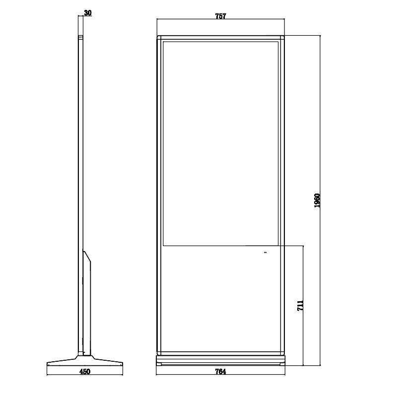 55寸立式触摸广告机远程酒店办公楼液晶红外触摸安卓电脑系统