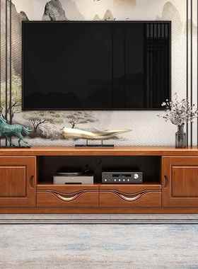 全实木电视柜小XNO中户几型新现代简约客厅实木电视柜茶式组合影