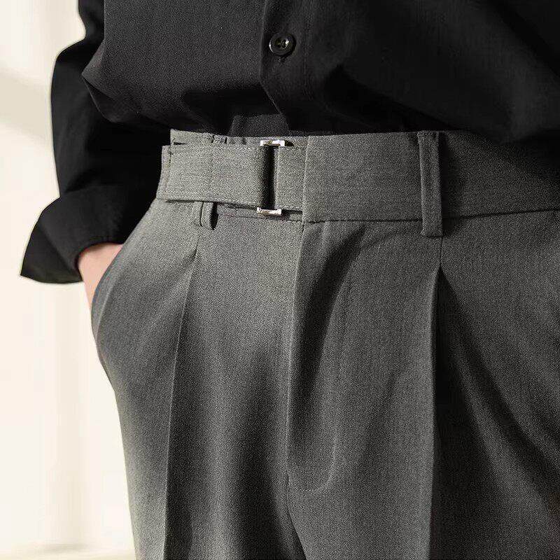 palm city西裤男士春季轻熟风商务高级感直筒免烫修身九分西装裤