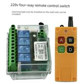 工业4键220V交流无线四路遥控开关水泵电机控制开关遥控开关