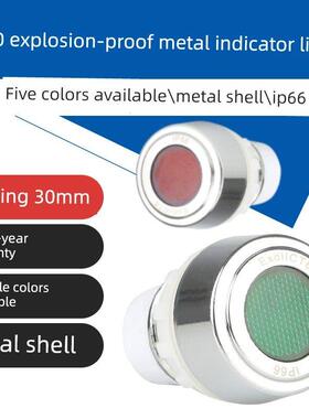 防爆指示灯金属头exd防爆隔爆YH8050信号灯LED电源220V24v等级CT6