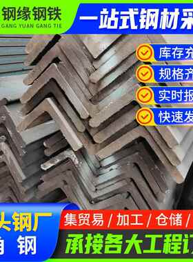 Q235B镀锌角钢30*30幕墙建造镀锌角铁q355热轧等边三角钢