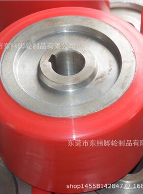 生产各种45#脱包U胶轮钢133聚氨酯主动轮从动P滚轮磨擦脚轮耐磨不