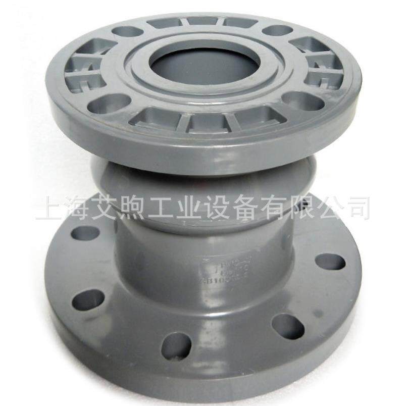 UPVC甲乙管灰色盘承短管塑料水管配件平承法兰快接63-500柔性管件