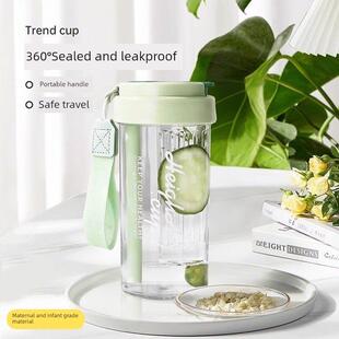 2026新款耐高温水杯女生新款2026高颜值吸管杯学生便携茶水分离塑