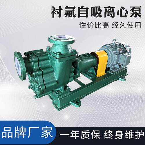 化工泵厂家直销耐酸碱氟塑料自吸泵衬氟自吸离心泵100FZB-30L