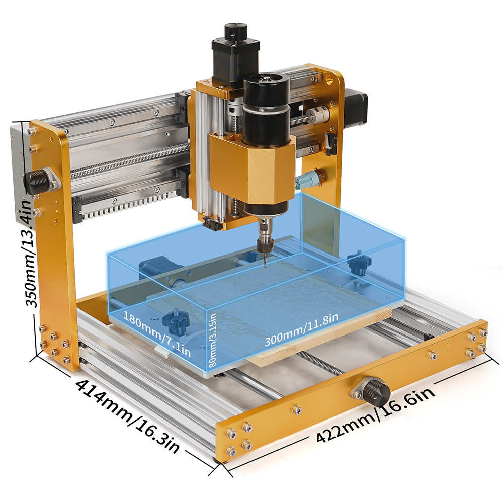 主轴数控切割机机机标大功率小型打桌面雕刻500w激光cnc3018plus