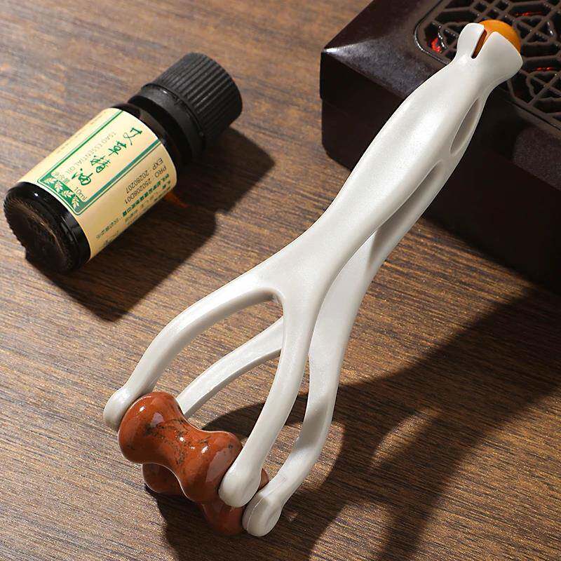 手指按摩器实木质滚轮美指舒压舒缓疲劳关节按摩器材关节放松神器