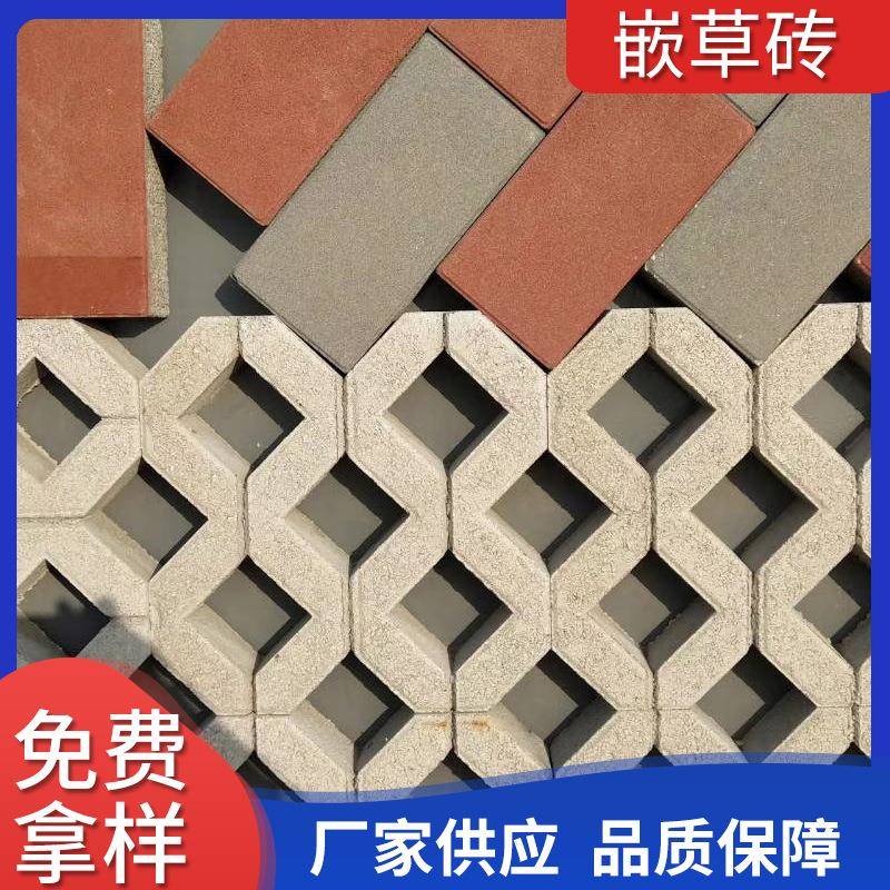 景观绿化嵌草砖河道园林九孔植草砖停车场人行道草坪砖透水防滑