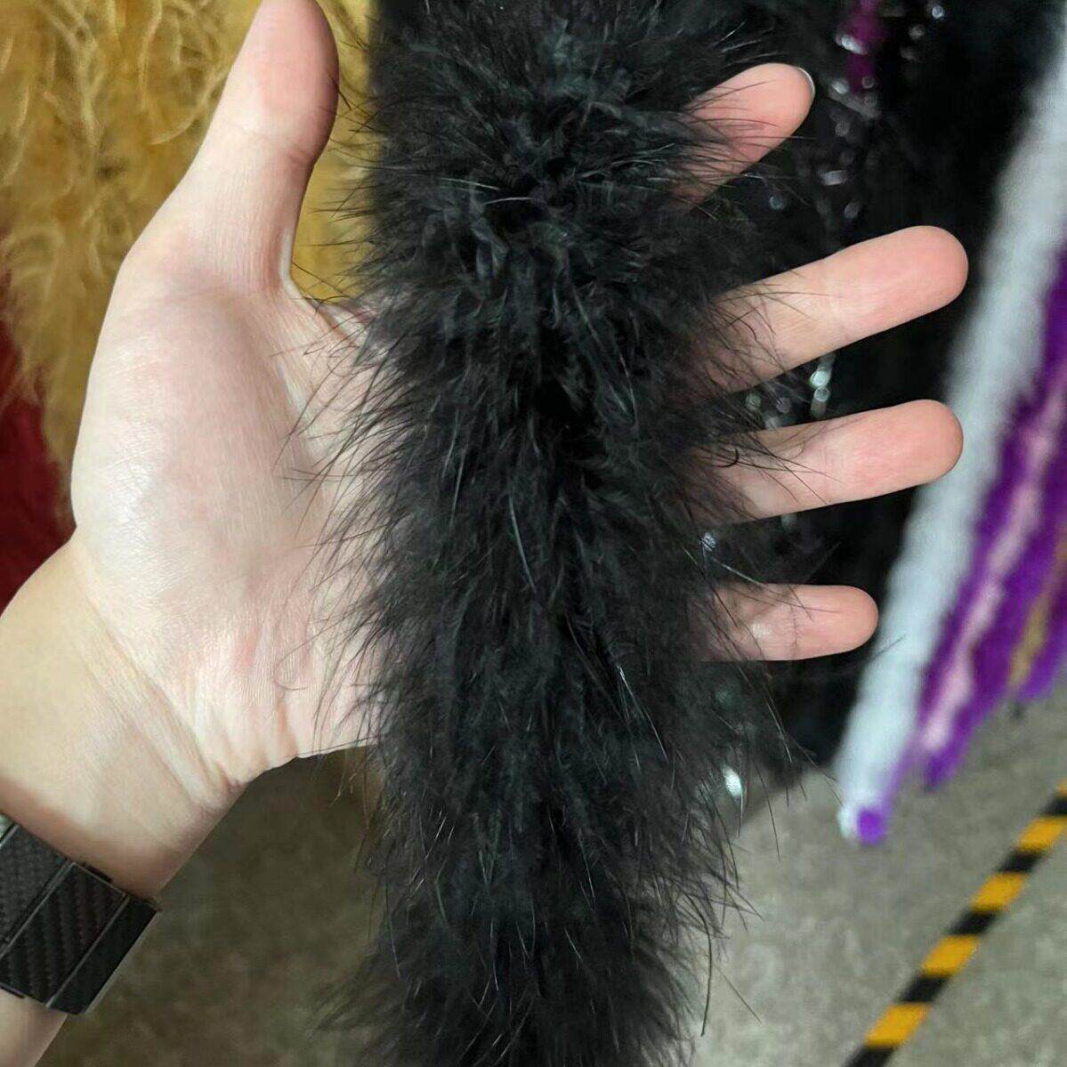 厂家直销彩色全统羽毛条火鸡毛条diy手工圣诞礼品工艺品装饰材料