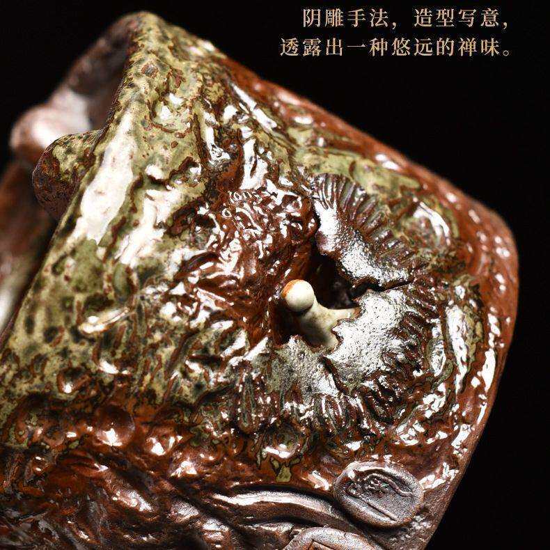 温茶炉提梁壶套装蜡烛明火煮茶暖茶器烘茶提香陶瓷底座保温炉