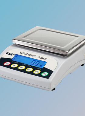 双杰G&G E6000YA 6000g/1g电子秤 方盘电子天平电子称6kg称重仪器