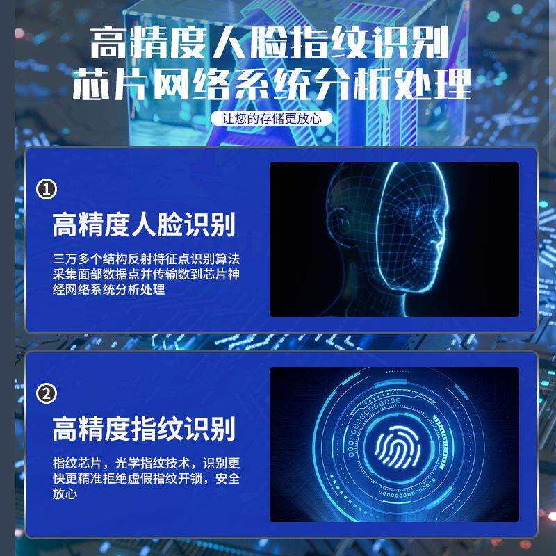 管库室钥匙柜位汽识车钥匙理系统单存放柜人脸指纹别PF001可联网