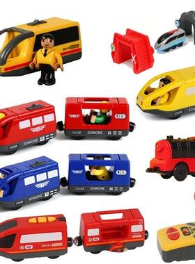 Kids RC Electric Train Set Locomotive Magnetic Train Diecast