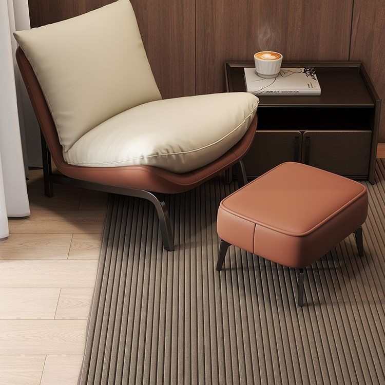 沙发式简约意休闲款红艺术设计现代北欧单人阳台异形沙发椅网懒人